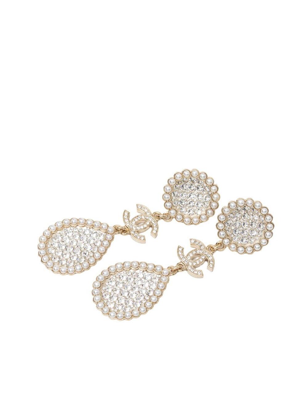 Chanel Cc Logo Stud Earrings Gold-Tone #288010C11B